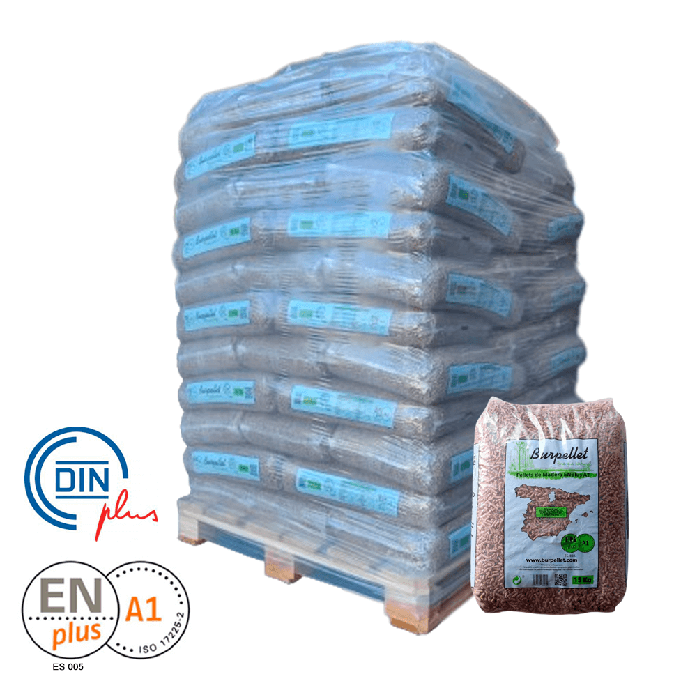 burprlleet Burpellet de madera en tres palets de 216 sacos de 15 kg - Imagen 1